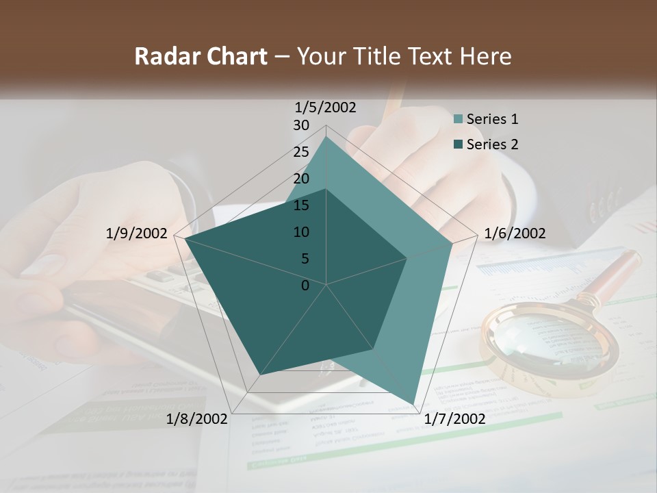 A Person Is Using A Calculator On A Desk PowerPoint Template