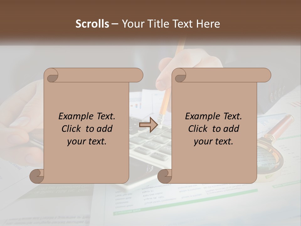 A Person Is Using A Calculator On A Desk PowerPoint Template