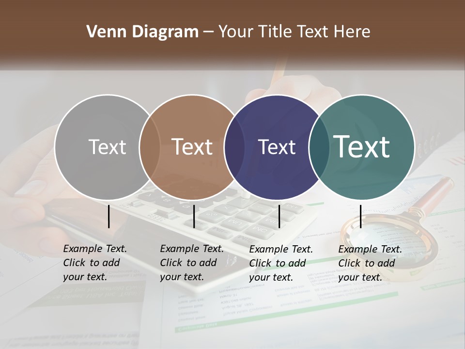 A Person Is Using A Calculator On A Desk PowerPoint Template