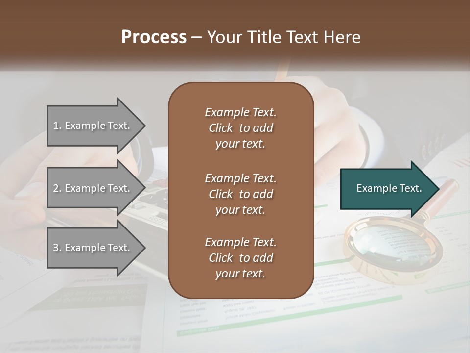 A Person Is Using A Calculator On A Desk PowerPoint Template