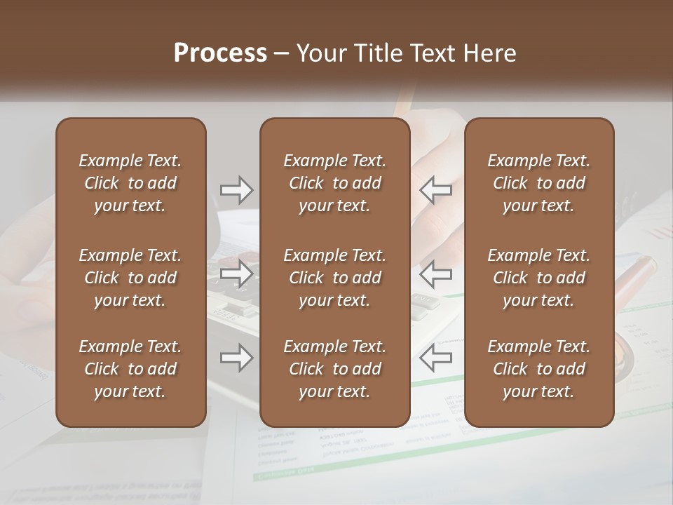 A Person Is Using A Calculator On A Desk PowerPoint Template