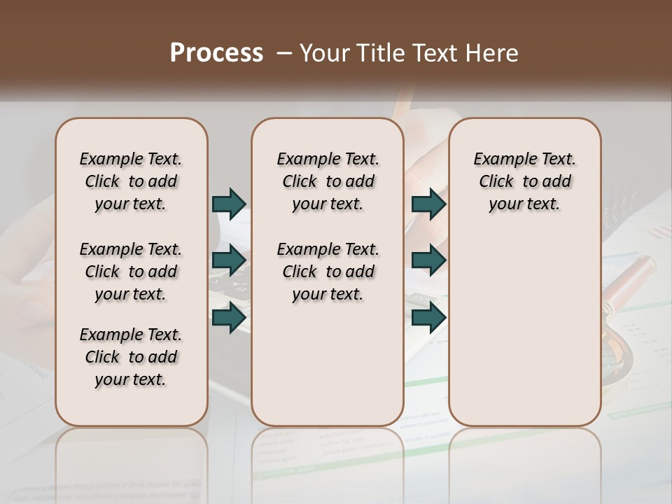 A Person Is Using A Calculator On A Desk PowerPoint Template