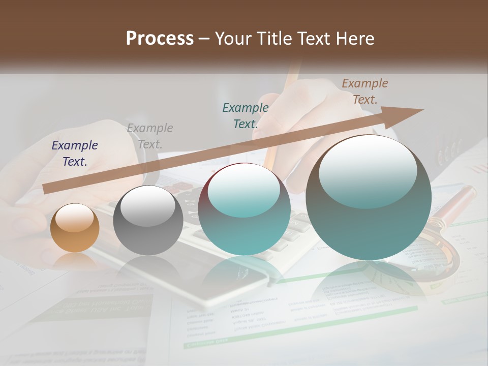 A Person Is Using A Calculator On A Desk PowerPoint Template