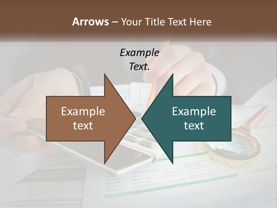 A Person Is Using A Calculator On A Desk PowerPoint Template