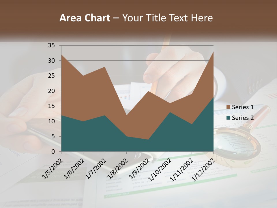 A Person Is Using A Calculator On A Desk PowerPoint Template