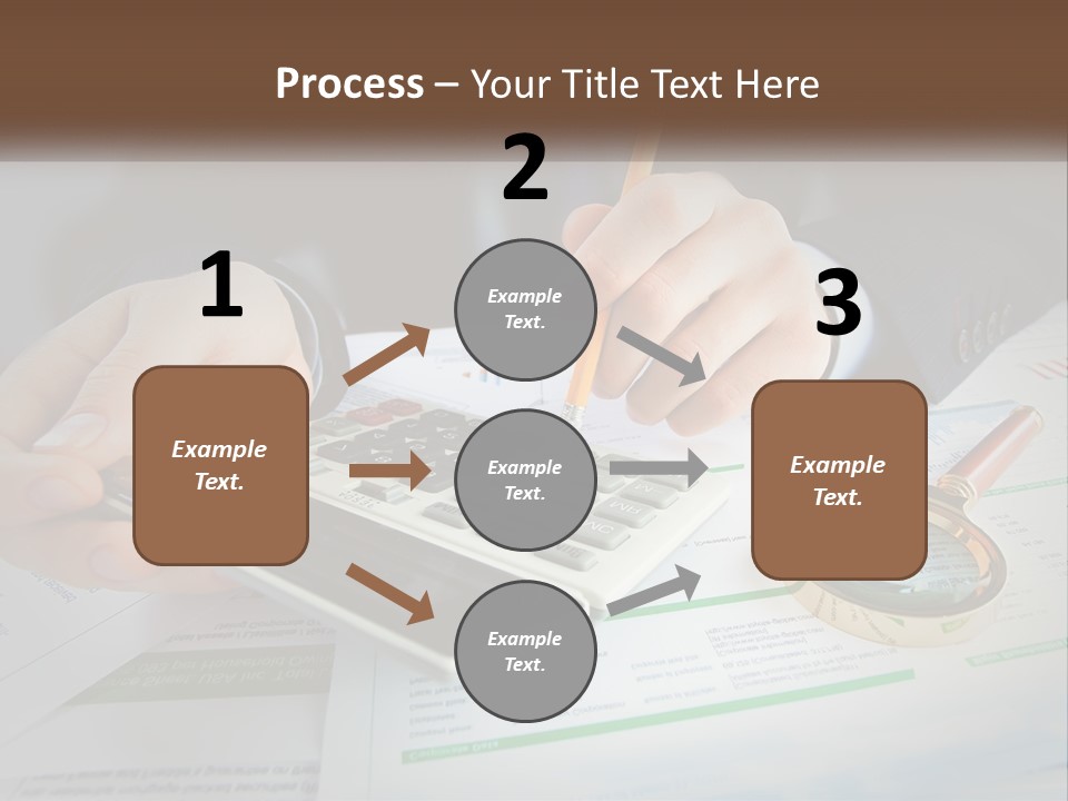 A Person Is Using A Calculator On A Desk PowerPoint Template
