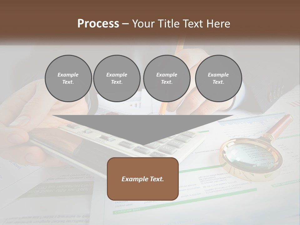 A Person Is Using A Calculator On A Desk PowerPoint Template