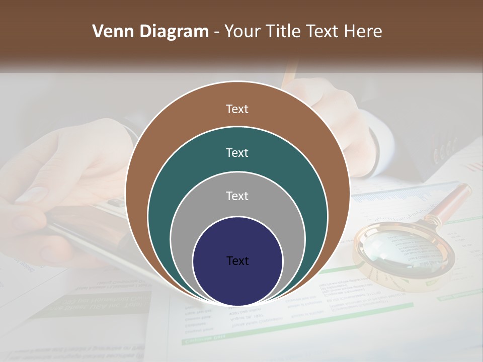 A Person Is Using A Calculator On A Desk PowerPoint Template