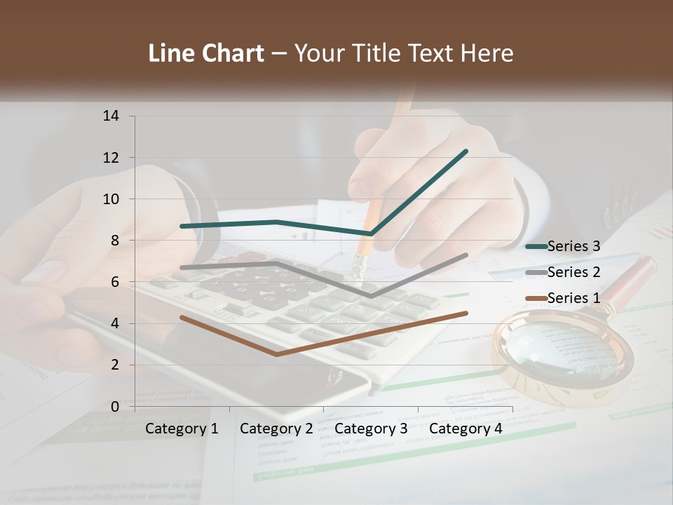 A Person Is Using A Calculator On A Desk PowerPoint Template