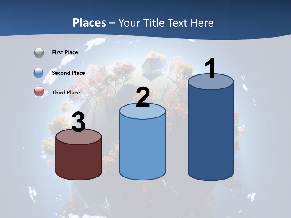 A Small Planet With Trees In The Middle Of It PowerPoint Template