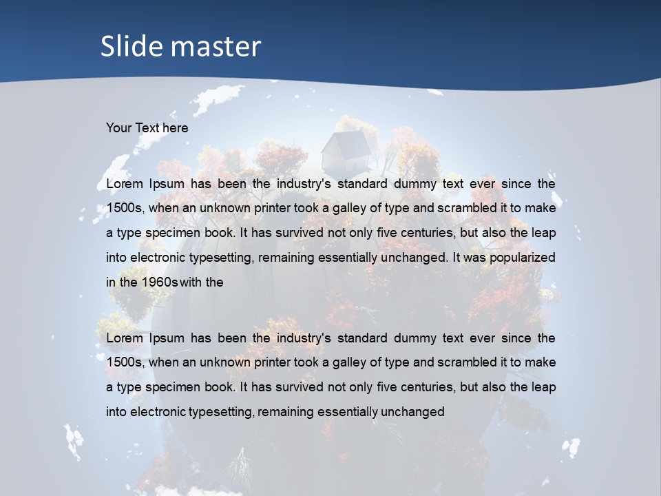 A Small Planet With Trees In The Middle Of It PowerPoint Template