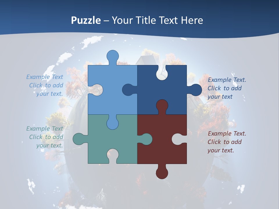 A Small Planet With Trees In The Middle Of It PowerPoint Template