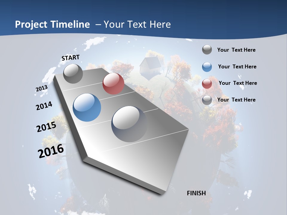 A Small Planet With Trees In The Middle Of It PowerPoint Template