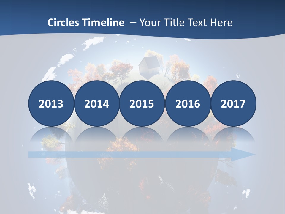 A Small Planet With Trees In The Middle Of It PowerPoint Template