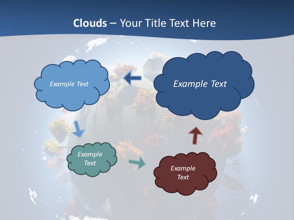 A Small Planet With Trees In The Middle Of It PowerPoint Template