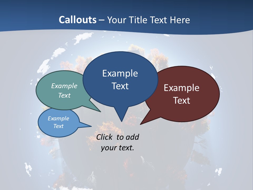 A Small Planet With Trees In The Middle Of It PowerPoint Template