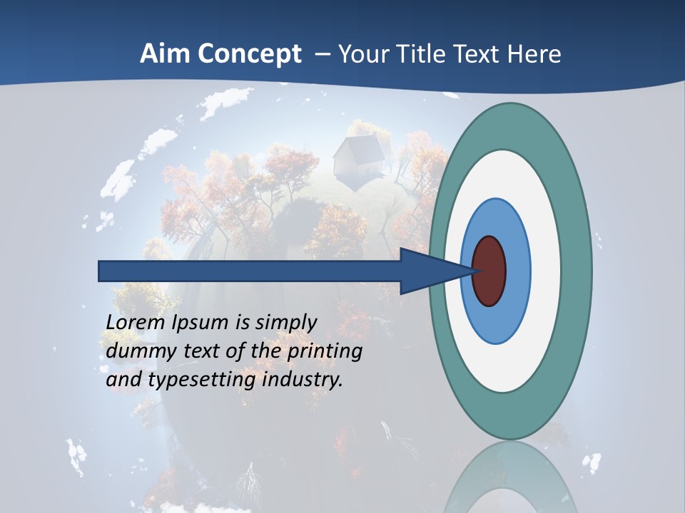 A Small Planet With Trees In The Middle Of It PowerPoint Template