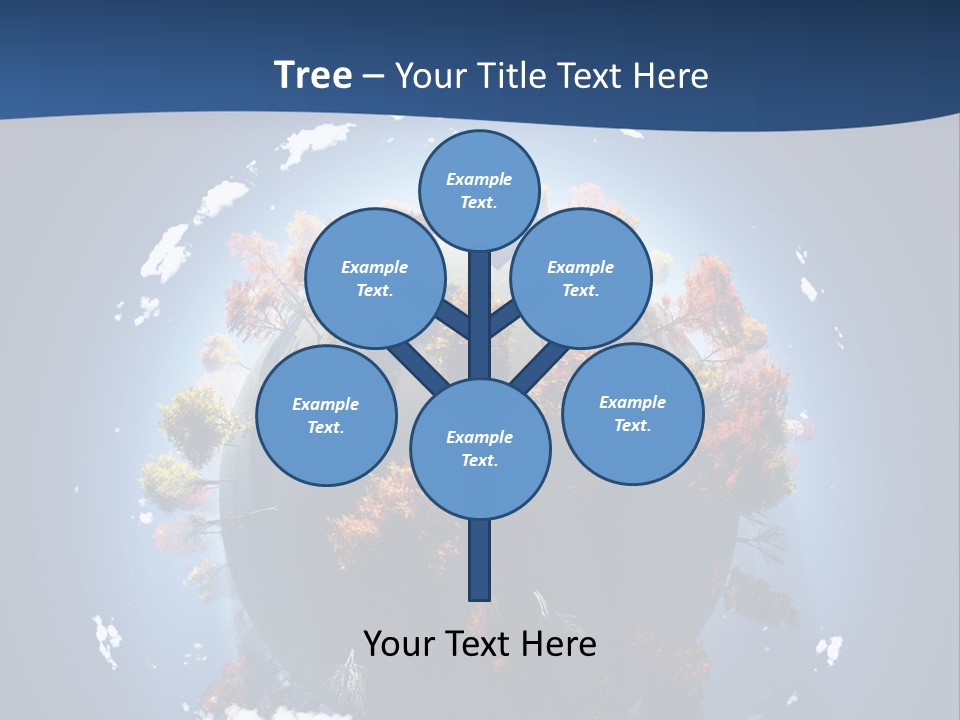 A Small Planet With Trees In The Middle Of It PowerPoint Template