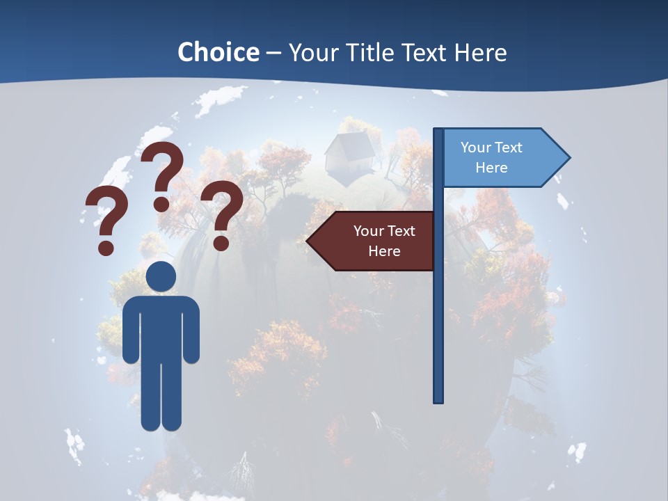A Small Planet With Trees In The Middle Of It PowerPoint Template