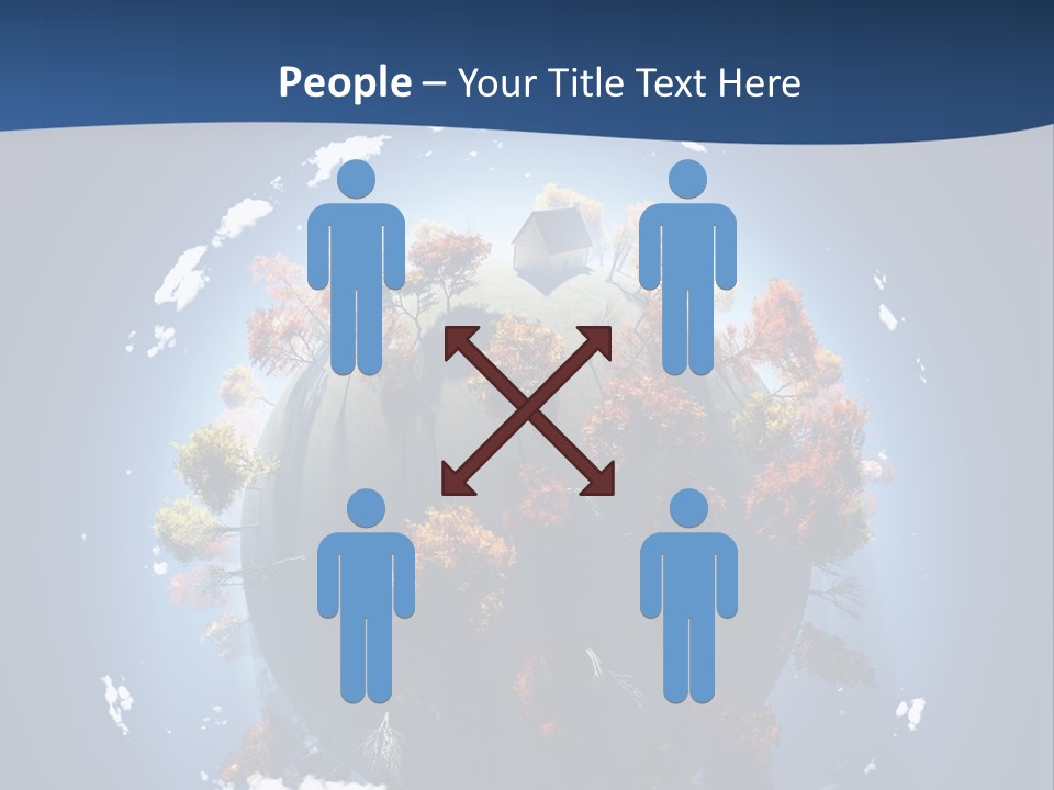 A Small Planet With Trees In The Middle Of It PowerPoint Template