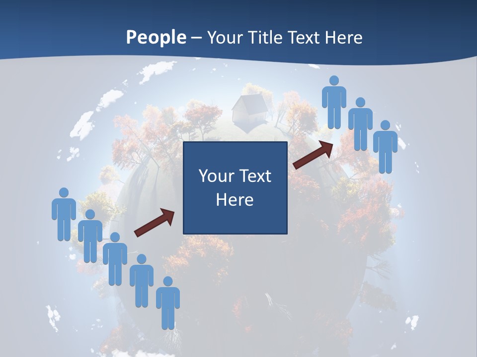 A Small Planet With Trees In The Middle Of It PowerPoint Template