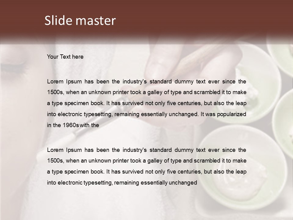 A Woman Getting A Facial Massage From A Spa Worker PowerPoint Template