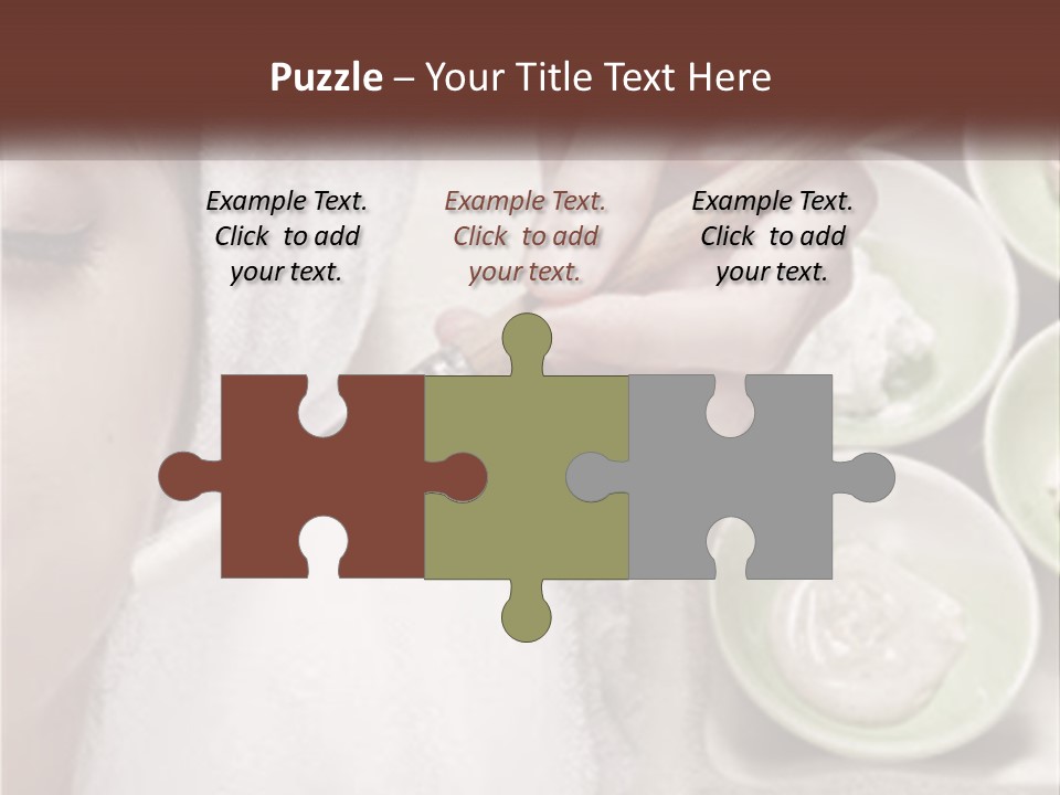 A Woman Getting A Facial Massage From A Spa Worker PowerPoint Template