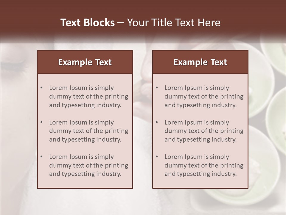 A Woman Getting A Facial Massage From A Spa Worker PowerPoint Template