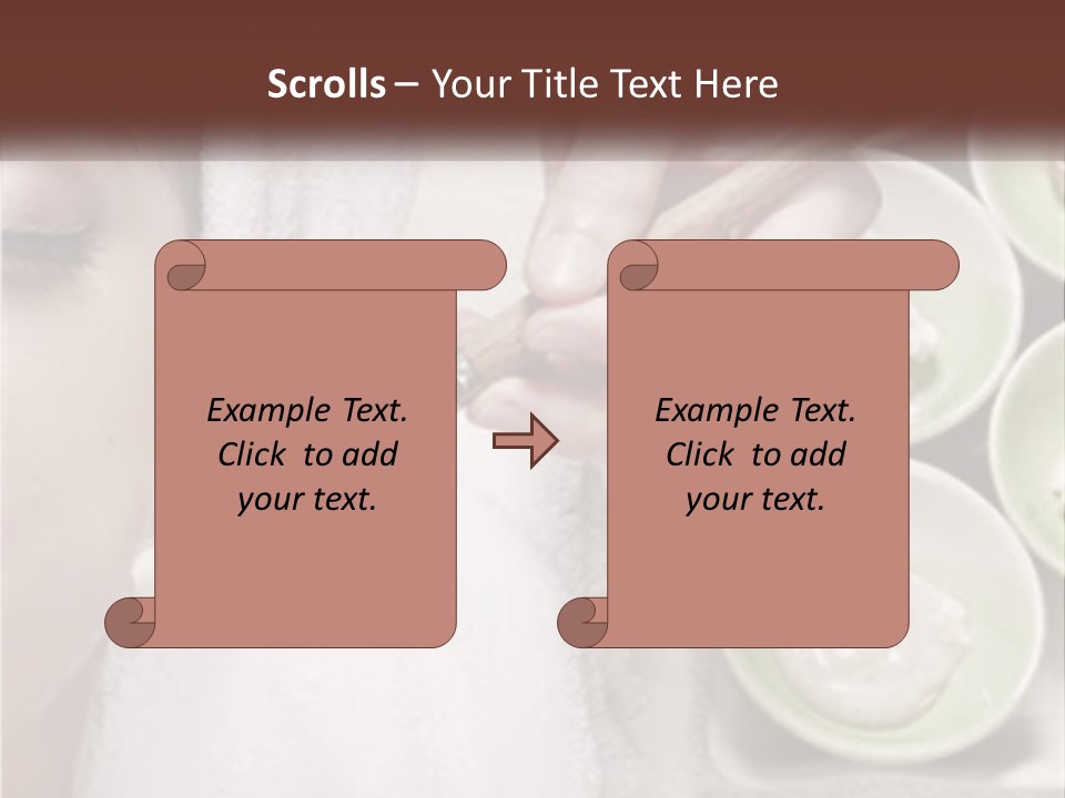 A Woman Getting A Facial Massage From A Spa Worker PowerPoint Template
