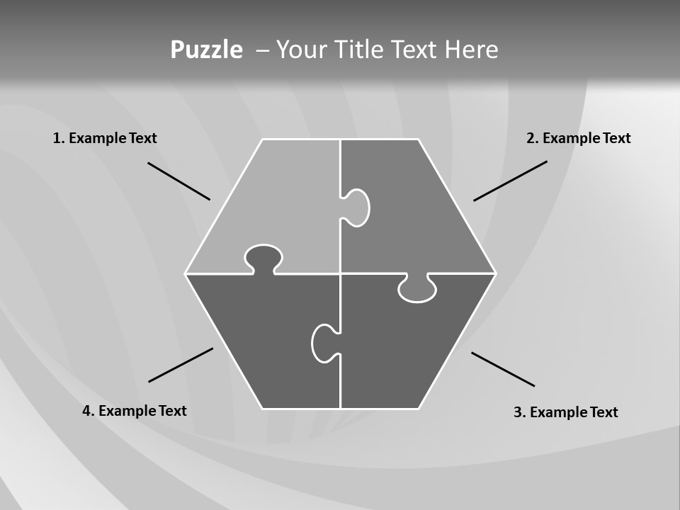 A Black And White Background With A Black And White Swirl PowerPoint Template