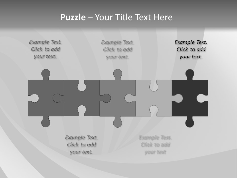 A Black And White Background With A Black And White Swirl PowerPoint Template