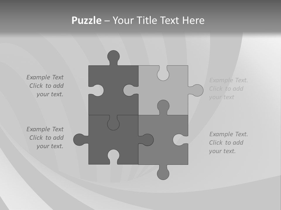 A Black And White Background With A Black And White Swirl PowerPoint Template