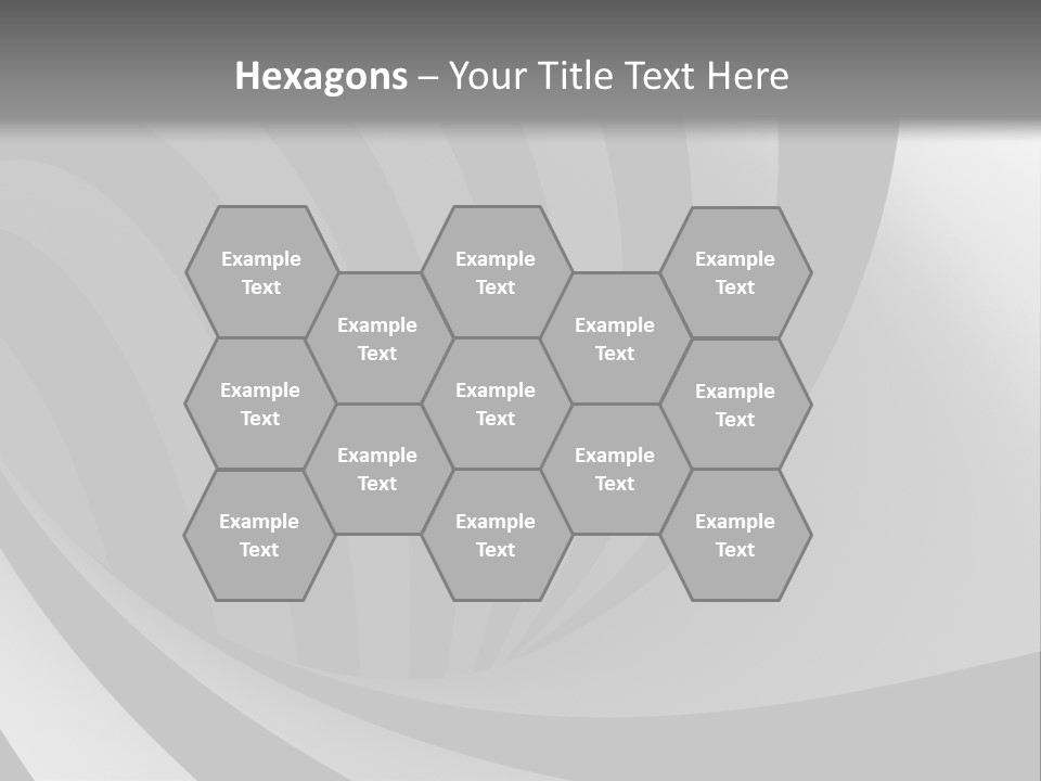 A Black And White Background With A Black And White Swirl PowerPoint Template