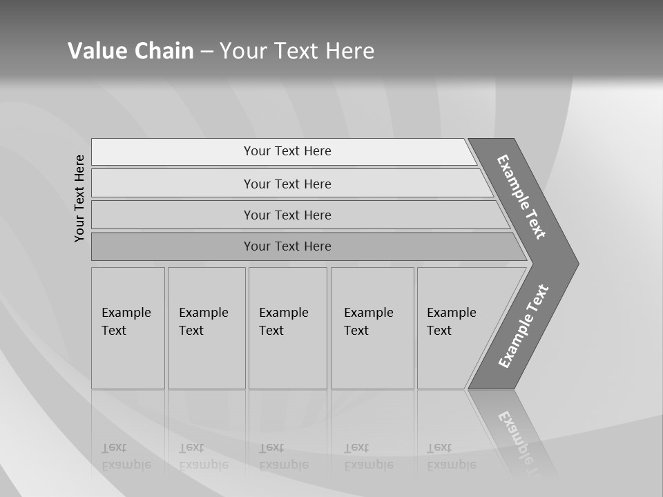 A Black And White Background With A Black And White Swirl PowerPoint Template