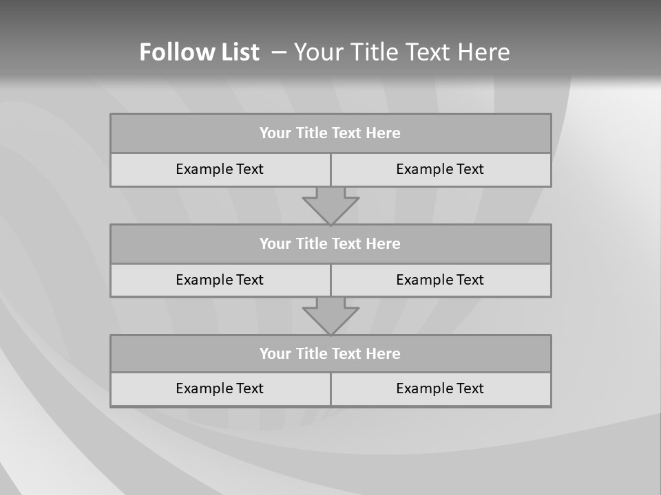 A Black And White Background With A Black And White Swirl PowerPoint Template