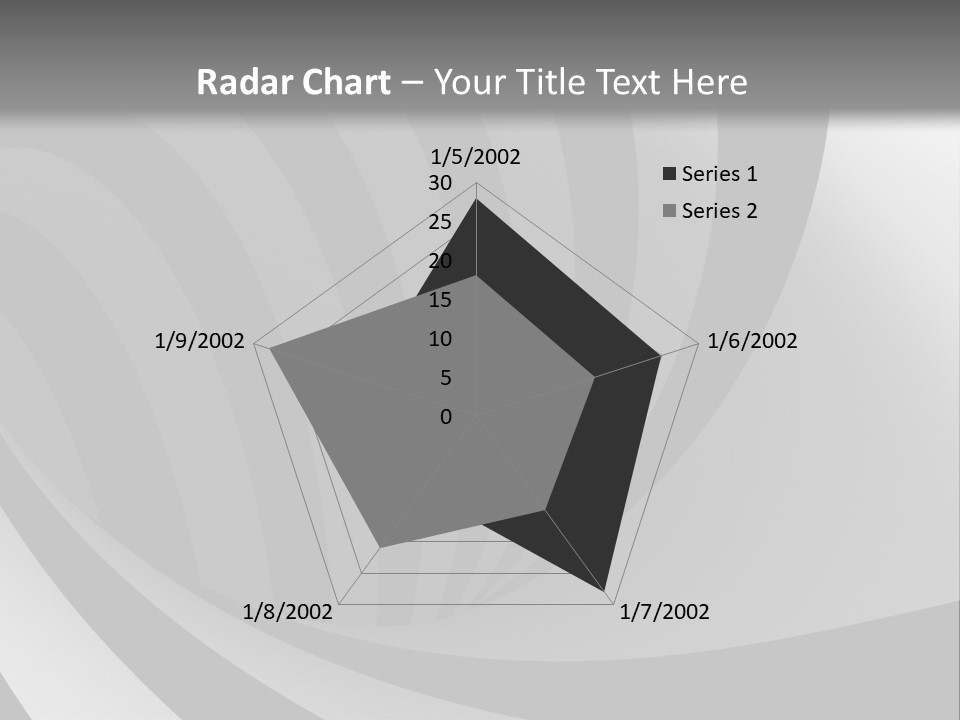 A Black And White Background With A Black And White Swirl PowerPoint Template
