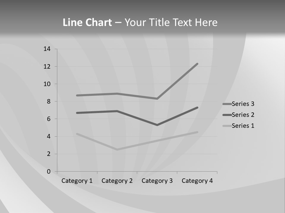 A Black And White Background With A Black And White Swirl PowerPoint Template