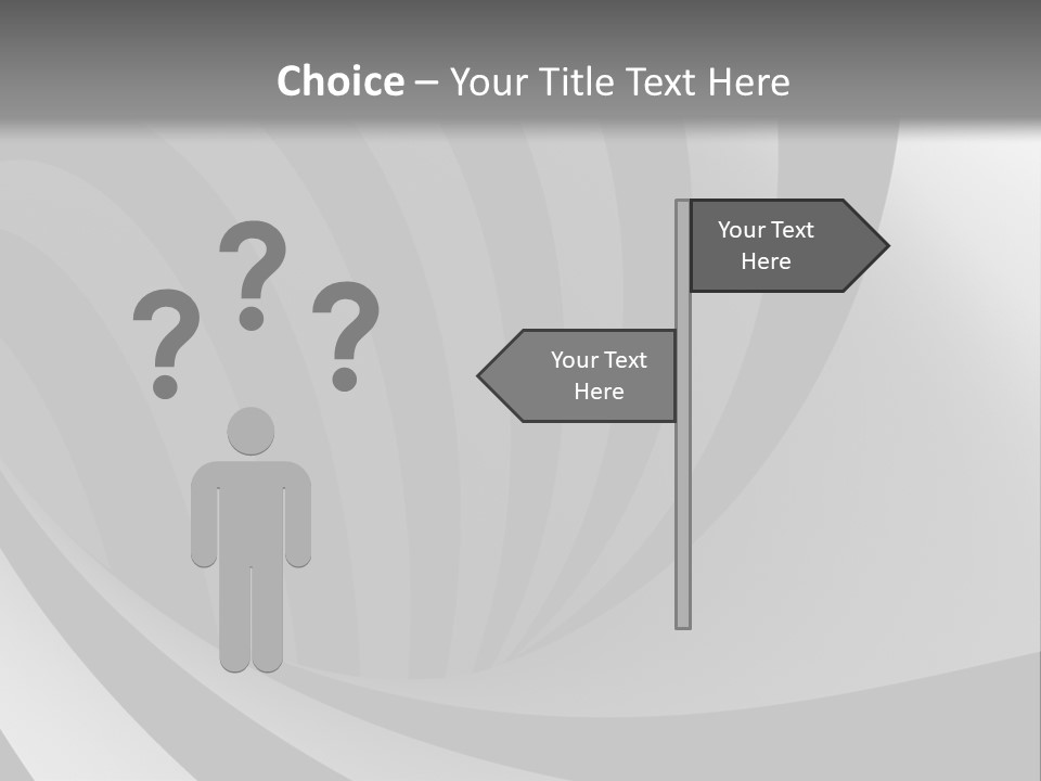 A Black And White Background With A Black And White Swirl PowerPoint Template