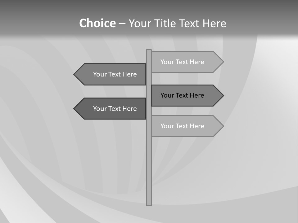 A Black And White Background With A Black And White Swirl PowerPoint Template