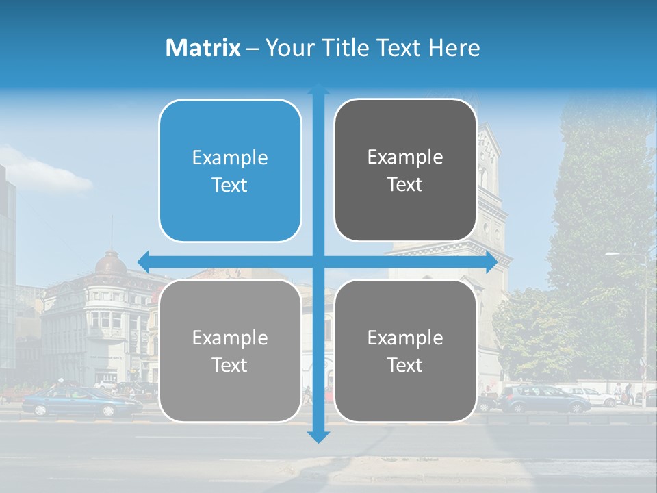 A Church With A Steeple On A Sunny Day PowerPoint Template