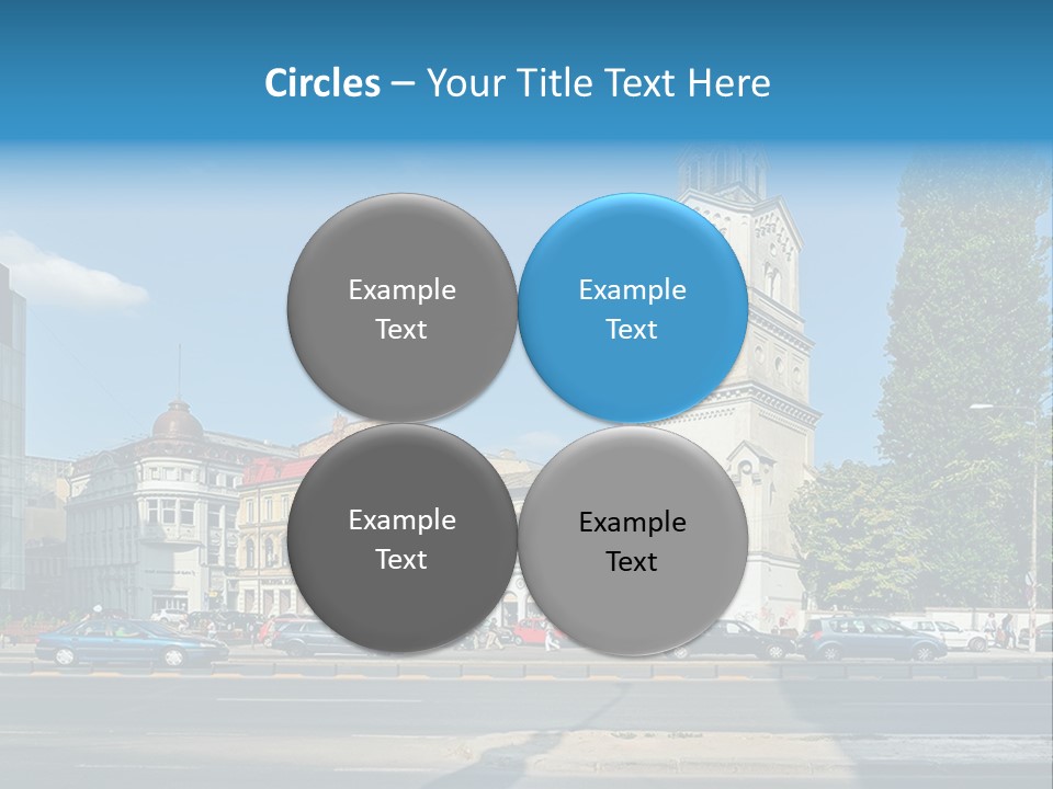 A Church With A Steeple On A Sunny Day PowerPoint Template