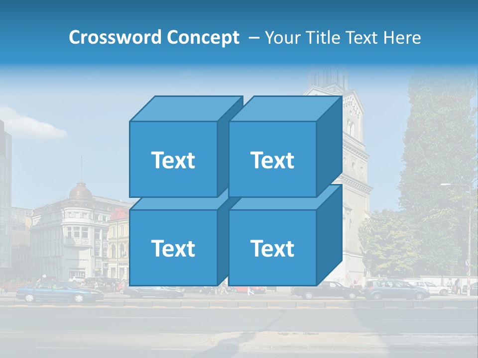 A Church With A Steeple On A Sunny Day PowerPoint Template