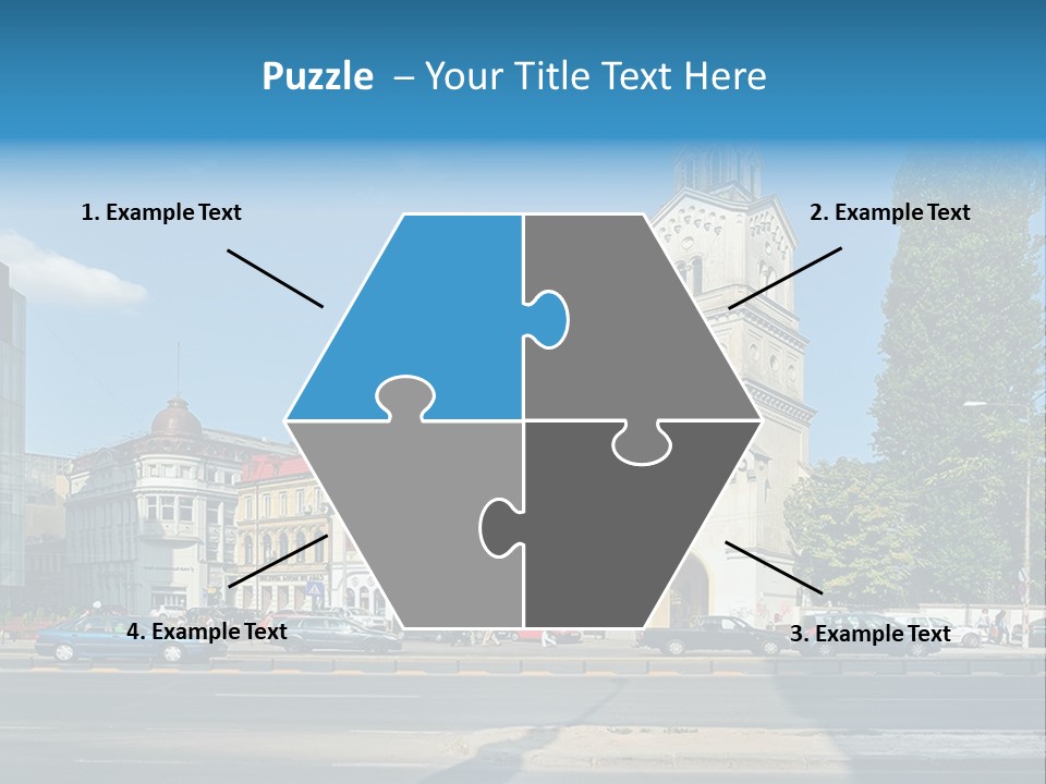 A Church With A Steeple On A Sunny Day PowerPoint Template