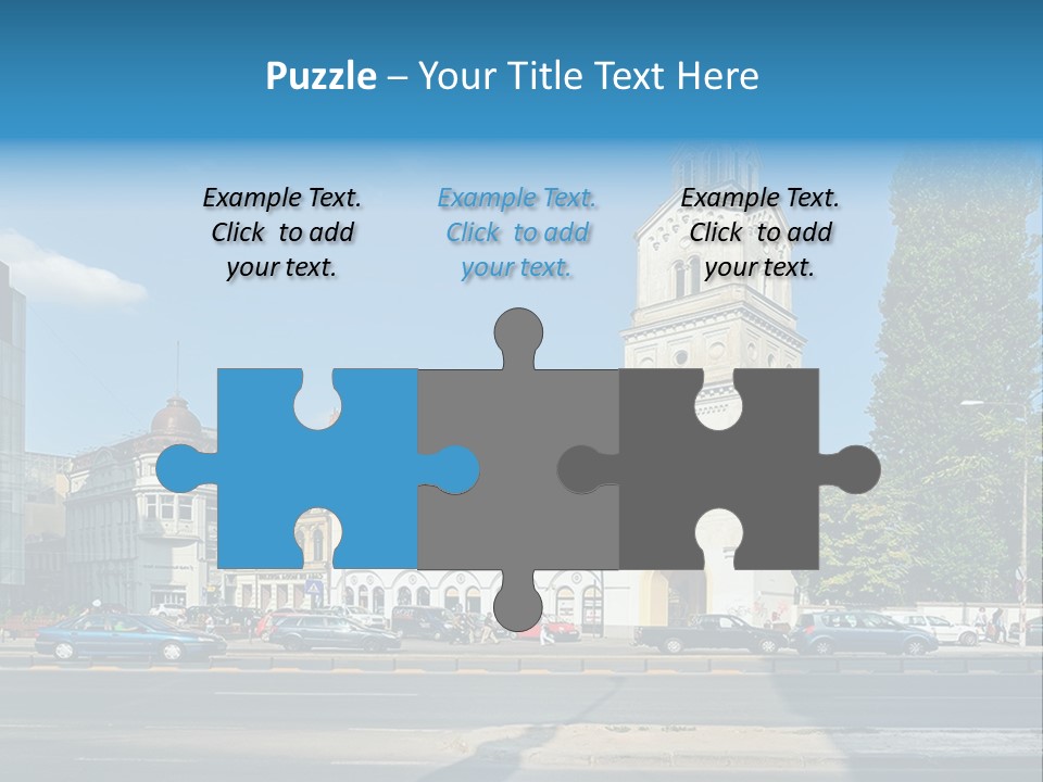 A Church With A Steeple On A Sunny Day PowerPoint Template