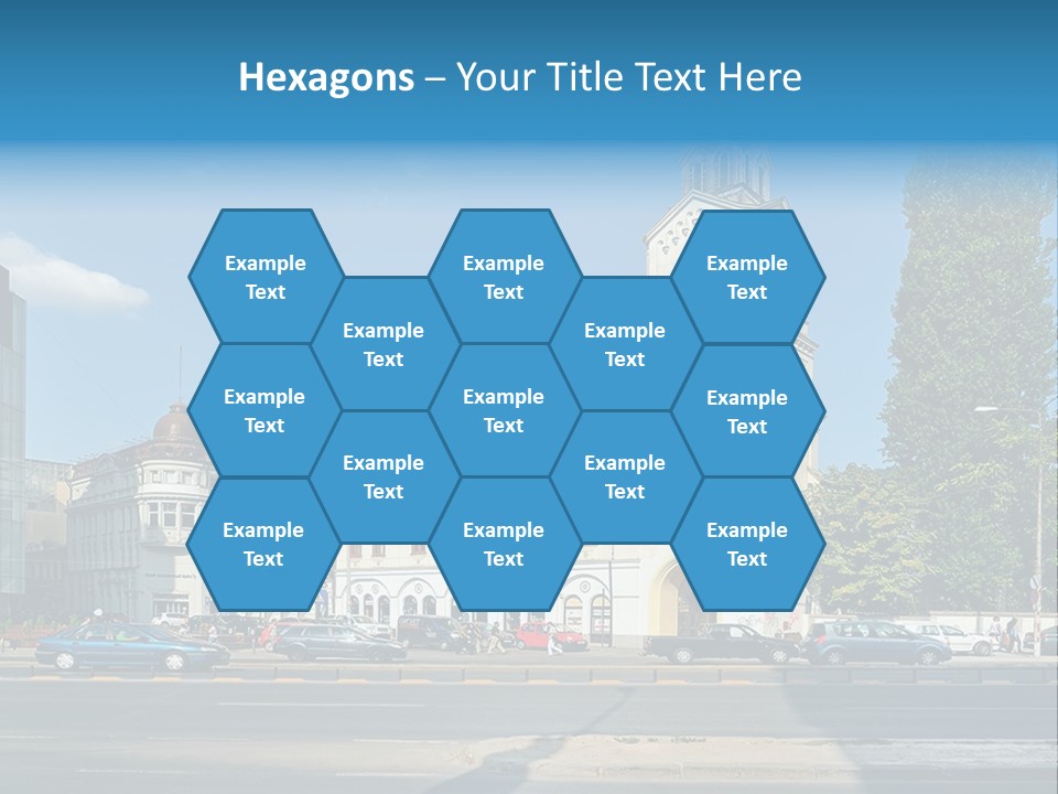 A Church With A Steeple On A Sunny Day PowerPoint Template