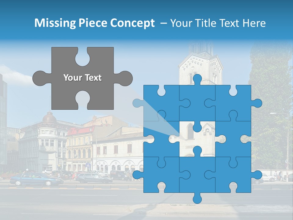 A Church With A Steeple On A Sunny Day PowerPoint Template