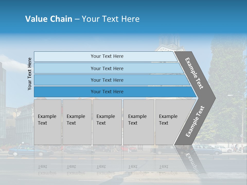 A Church With A Steeple On A Sunny Day PowerPoint Template