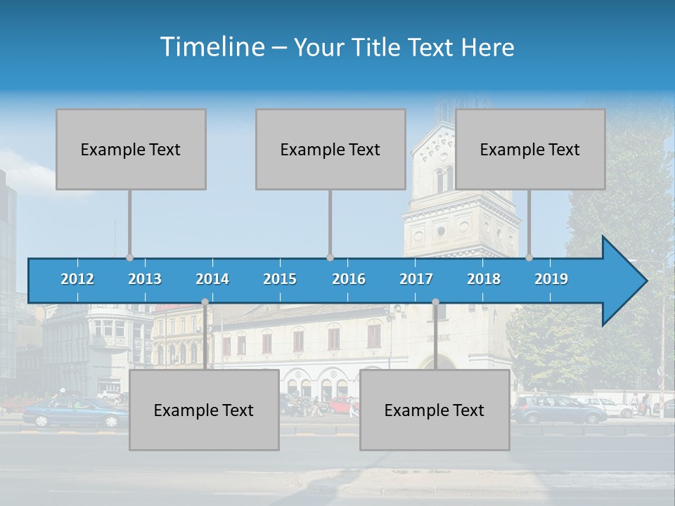 A Church With A Steeple On A Sunny Day PowerPoint Template