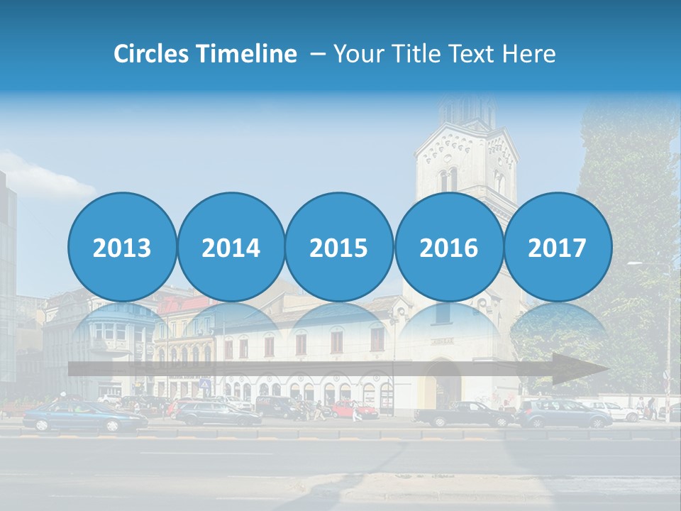 A Church With A Steeple On A Sunny Day PowerPoint Template