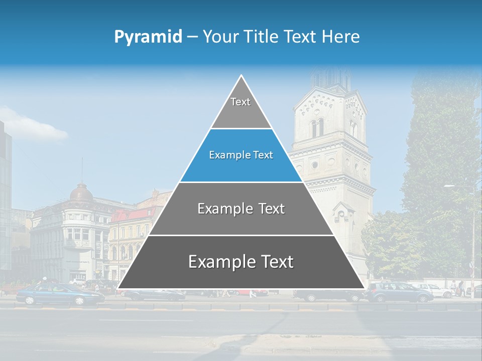 A Church With A Steeple On A Sunny Day PowerPoint Template